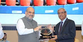Honourable Home Minister Shri Amit Shah honoured  our Chairman & Managing Director with the first Rajbhasha Kirti Puraskar for 2018-19.