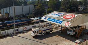 Filling By Truck In Station